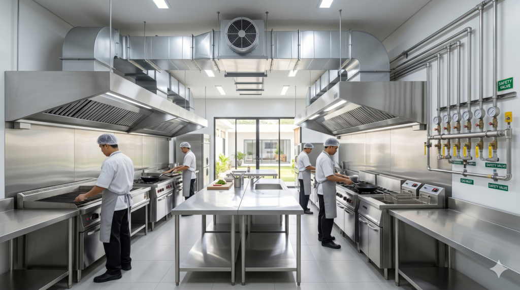 PEMASANGAN SISTEM DAPUR KOMERSIL LENGKAP