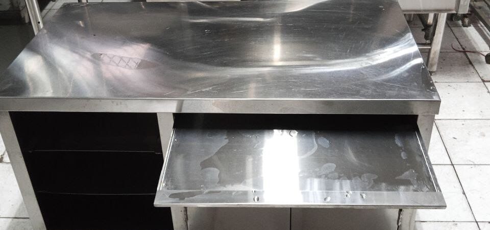 Meja Kompor Stainless Steel Kabinet Pintu Swing | Sakha Steel