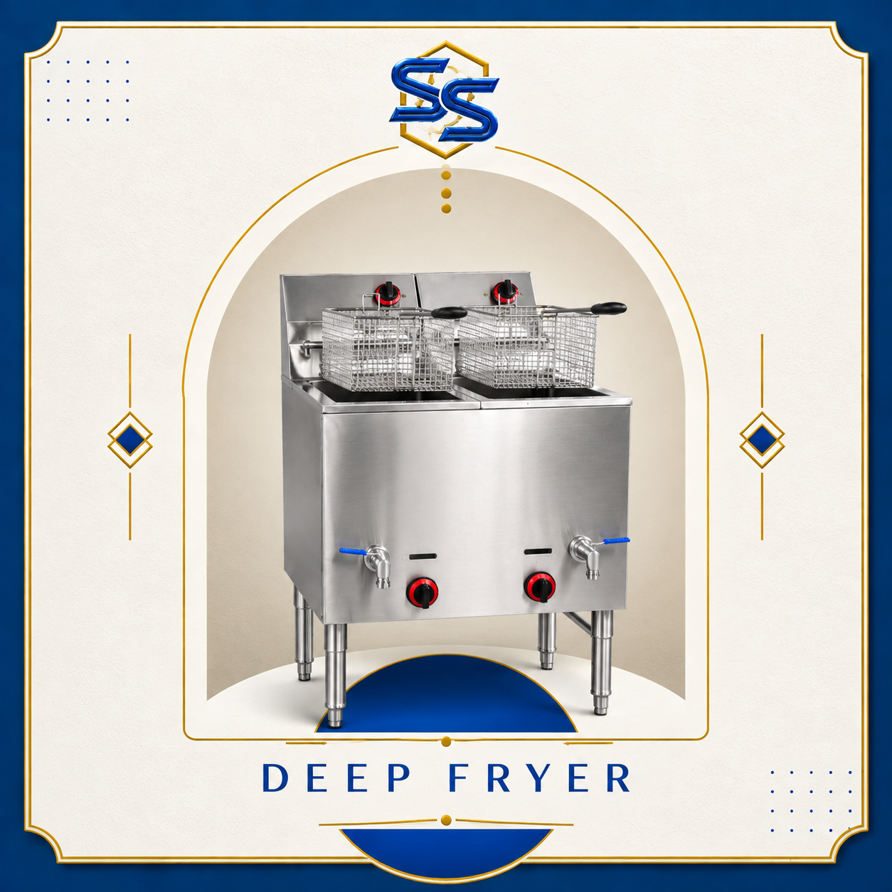 Deep fryer stainless steel untuk dapur restoran dan usaha kuliner Sakha Steel
