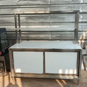 Kabinet pintu sliding stainless with upper 150x75x80 cm