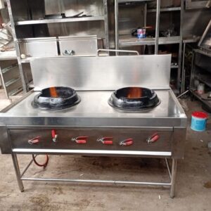Kompor kwali range 2 tungku stainless untuk dapur restoran