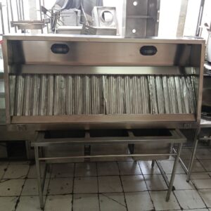 Hood stainless dengan filter lampu dan saklar untuk dapur restoran