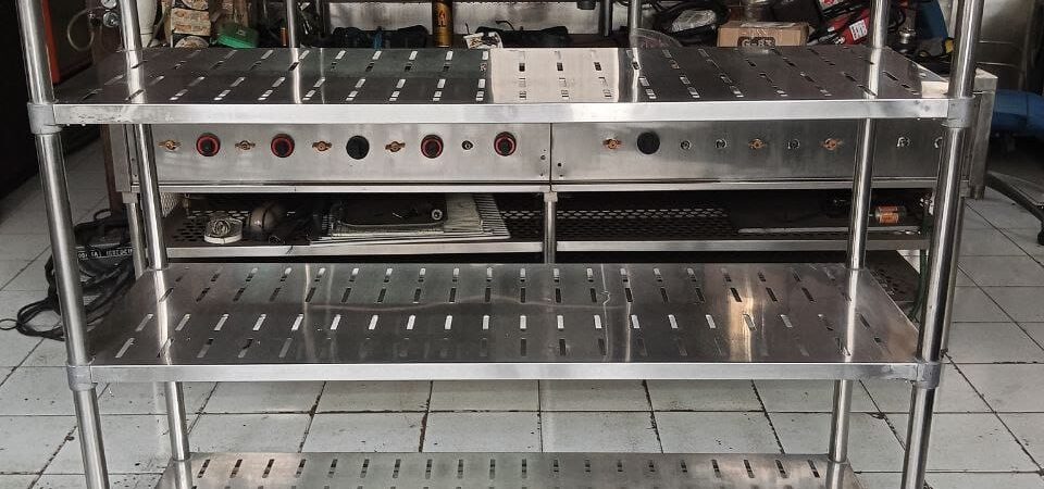 Rak 4 Susun Stainless Knock Down 150x50x155 cm