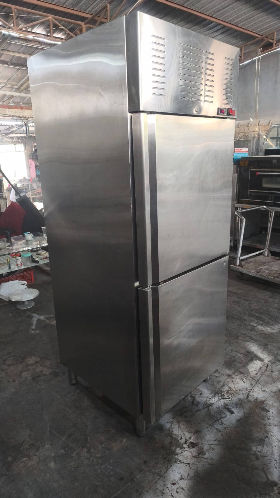Commercial upright chiller 2 pintu kitchen equipment